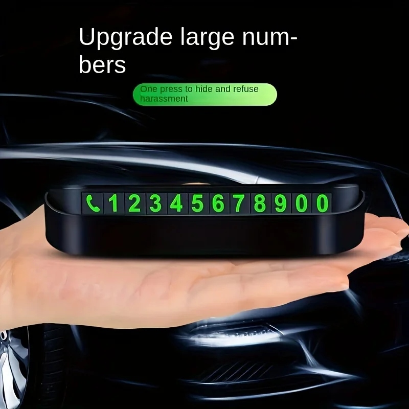 1PC Car Temporary Parking Card Phone Number Card Plate Telephone Number Car Park Stop Automobile Accessories thumbnail 3