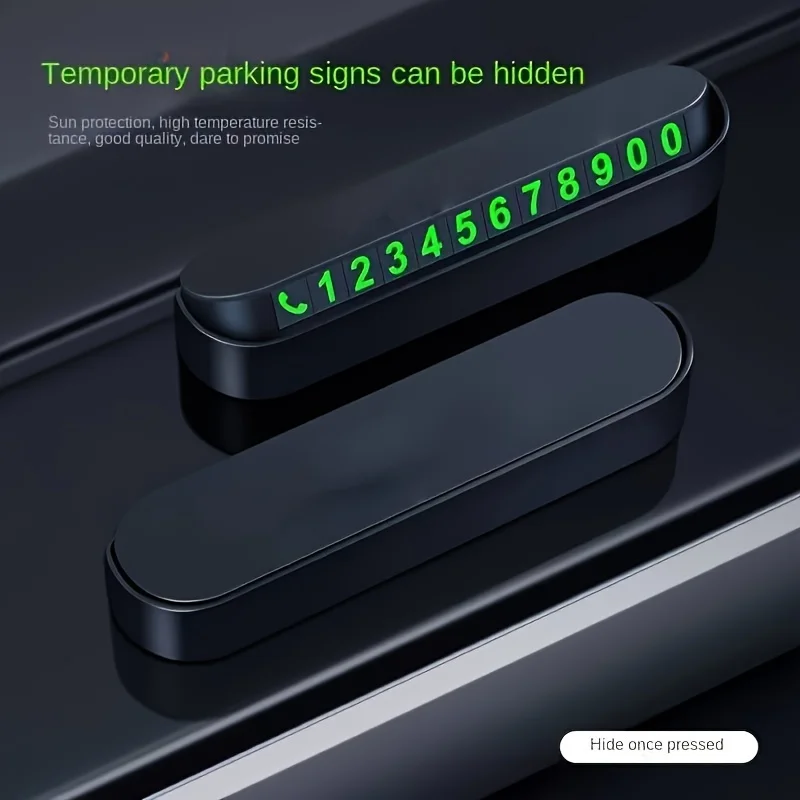 1PC Car Temporary Parking Card Phone Number Card Plate Telephone Number Car Park Stop Automobile Accessories thumbnail 6