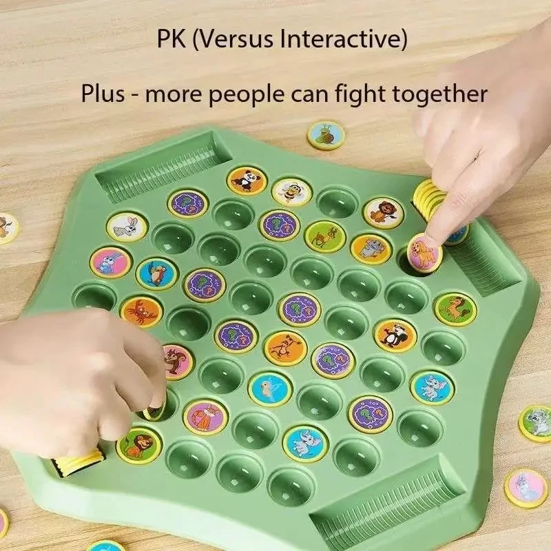 Kids Memory Game Board Chess 54 Cards Animal Fruit Flip Chess Educational Logical Thinking Learning Toy for 2-4 Players thumbnail 3