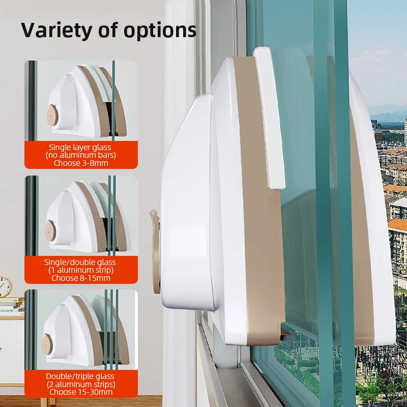 NEW Magnetic Glass Window Cleaning Tool Water Discharge Double-layer Wiper Household Special Window Cleaner For Home thumbnail 4