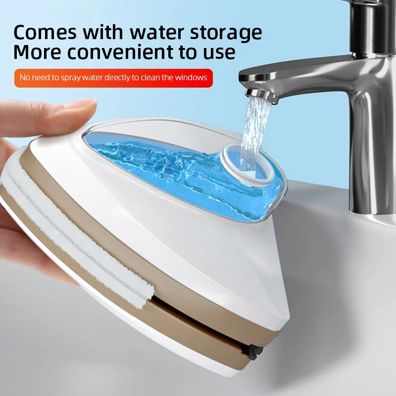 NEW Magnetic Glass Window Cleaning Tool Water Discharge Double-layer Wiper Household Special Window Cleaner For Home thumbnail 2