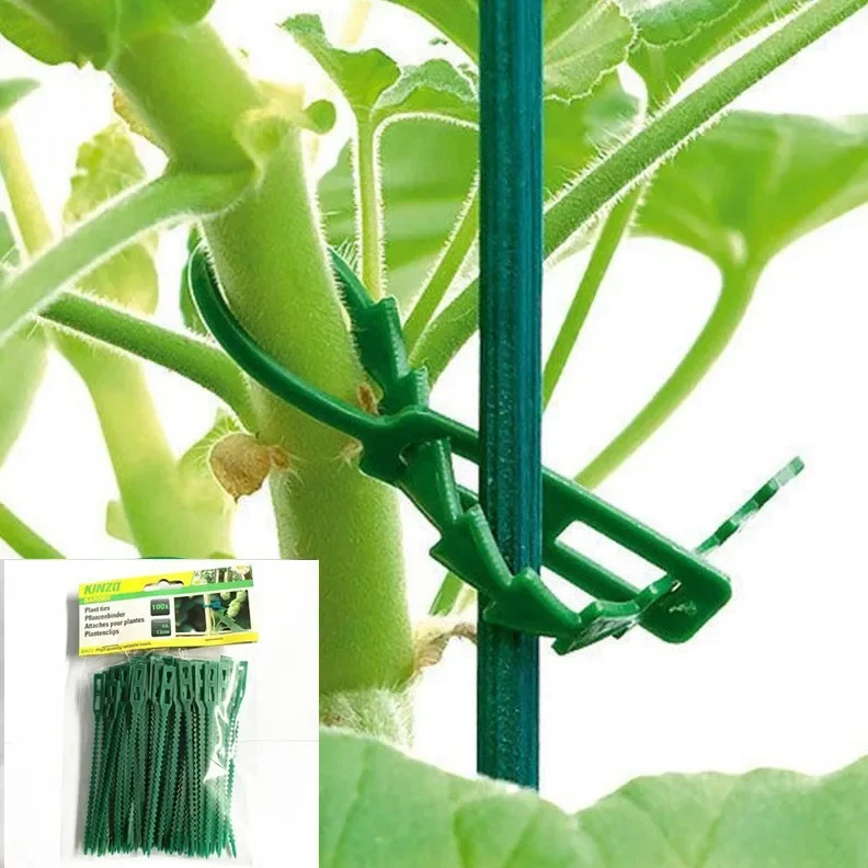 Reusable Garden Cable Ties Plant Vine Tree Shrubs Support Fastener Locking Nylon Adjustable Zipper Cables Ties Organizer Tools thumbnail 5