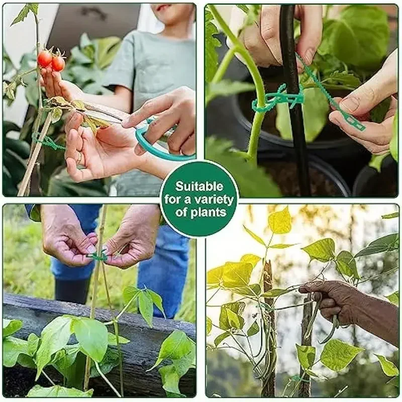 Reusable Garden Cable Ties Plant Vine Tree Shrubs Support Fastener Locking Nylon Adjustable Zipper Cables Ties Organizer Tools thumbnail 6