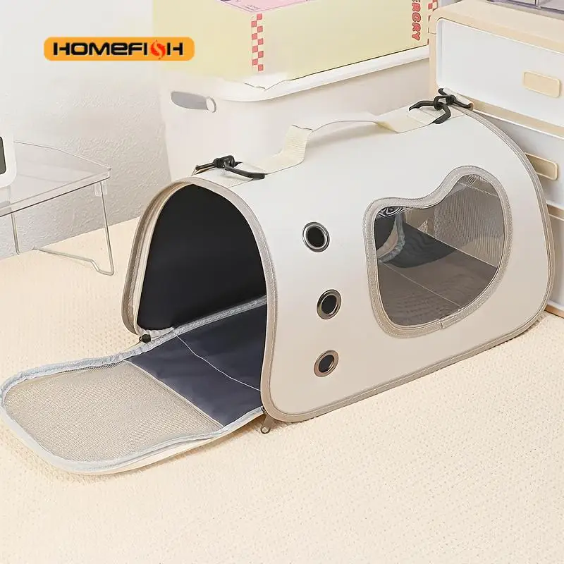 Portable Pet Carrier Bag for Small Dogs Cats Outdoor Foldable Cat Bag Breathable Cat Shoulder Bag Kitten Carrying Bag thumbnail 2