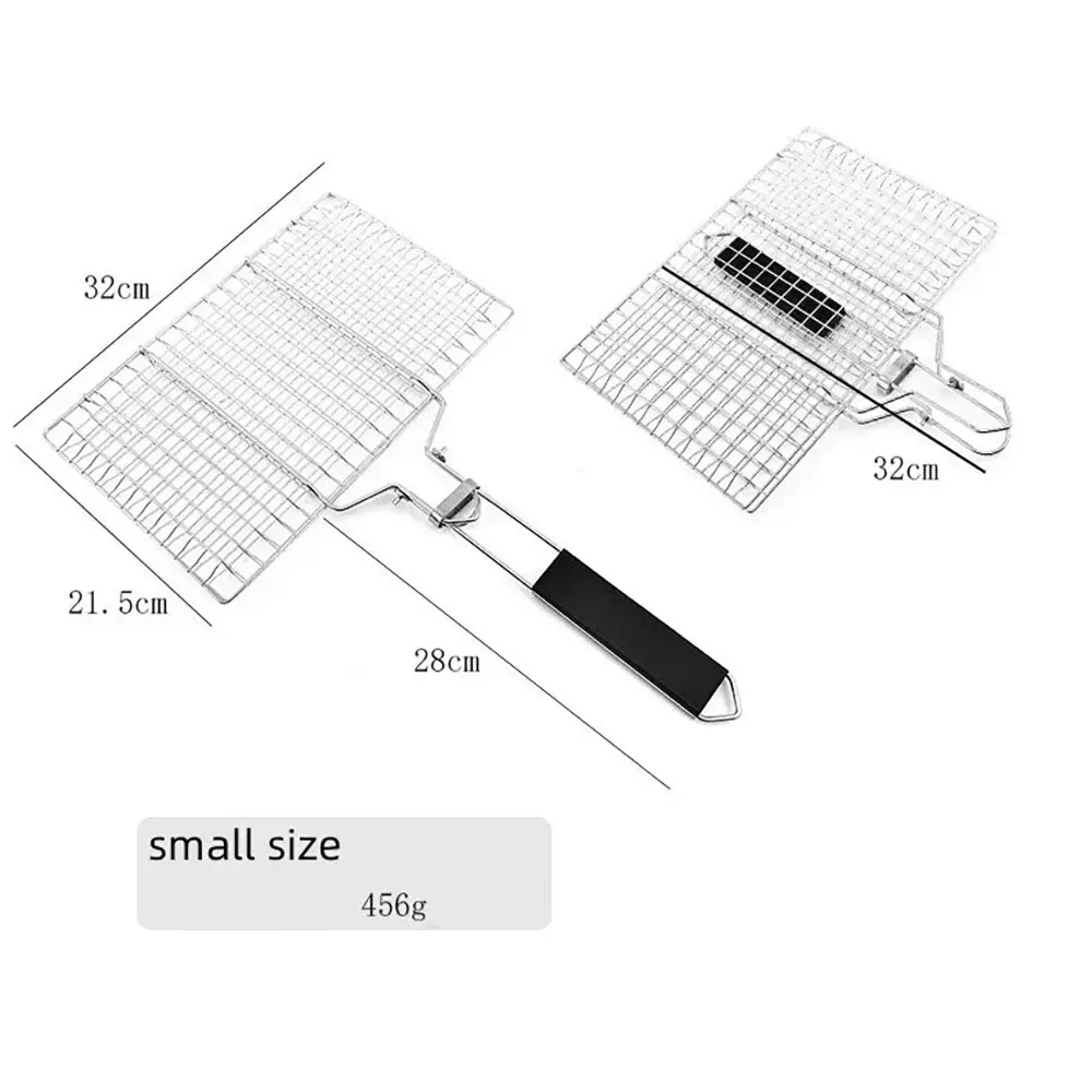 Stainless Steel BBQ Mesh Non Stick Grilling Basket Grill Mesh Mat Meat Vegetable Steak Picnic Party Barbecue Tool thumbnail 5