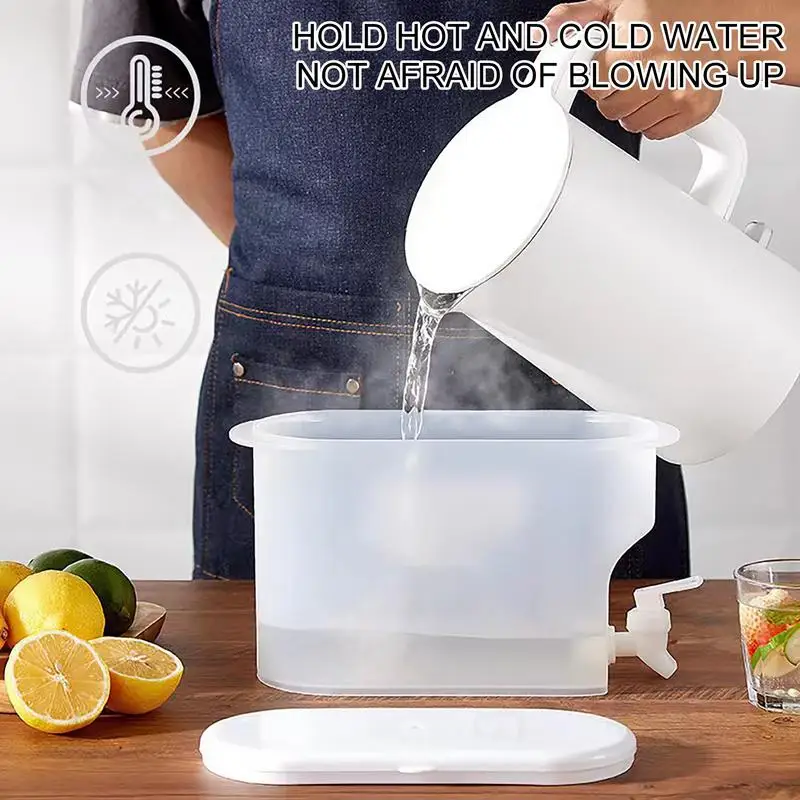 3.5/5L Cold Water Bucket With Faucet Refrigerator Jug Dispenser Water Kettle Summer Fruit Juice Drink Container Fridge Pots thumbnail 5