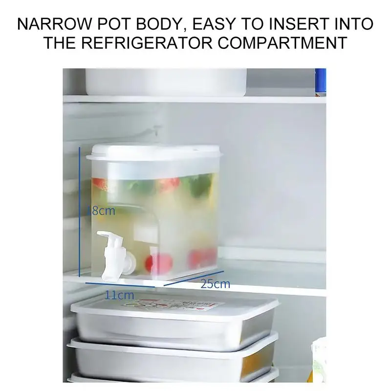 3.5/5L Cold Water Bucket With Faucet Refrigerator Jug Dispenser Water Kettle Summer Fruit Juice Drink Container Fridge Pots thumbnail 3