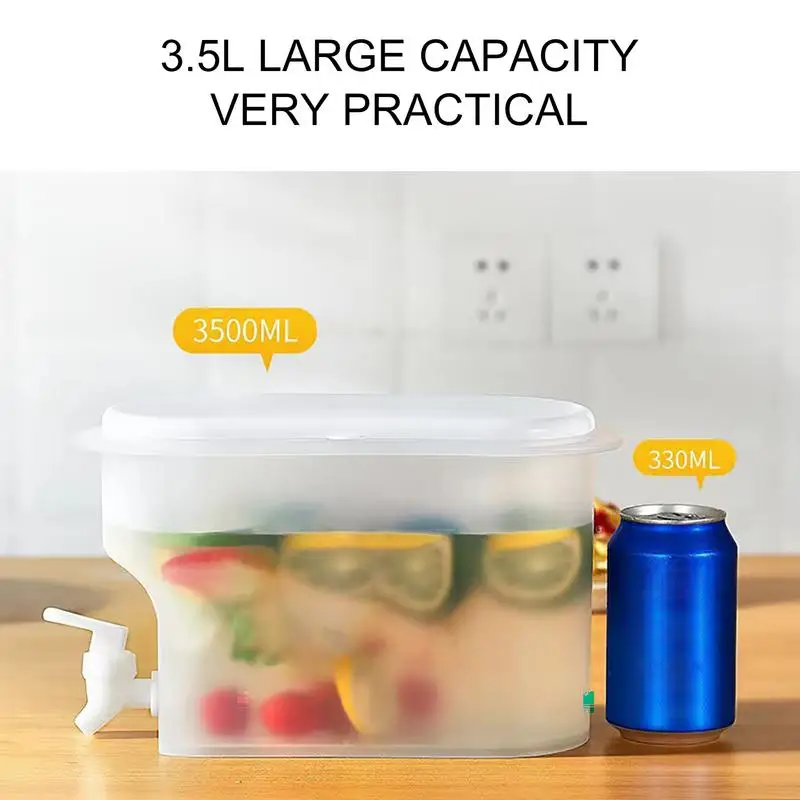 3.5/5L Cold Water Bucket With Faucet Refrigerator Jug Dispenser Water Kettle Summer Fruit Juice Drink Container Fridge Pots thumbnail 2