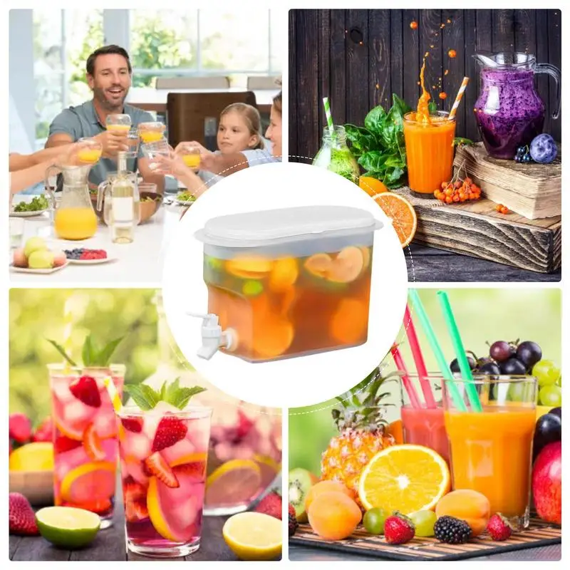 3.5/5L Cold Water Bucket With Faucet Refrigerator Jug Dispenser Water Kettle Summer Fruit Juice Drink Container Fridge Pots thumbnail 6