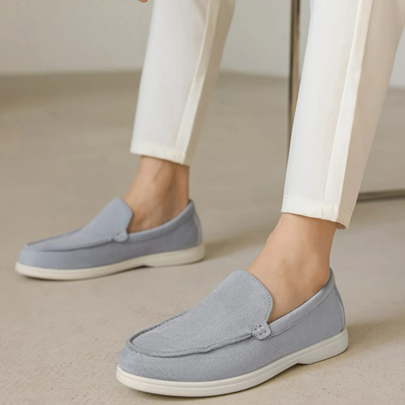 Men's Casual Shoes Suede Leather Loafers Classic British Style Men Shoes Lightweight Soft Moccasins Male Slip on Driving Flats thumbnail 3