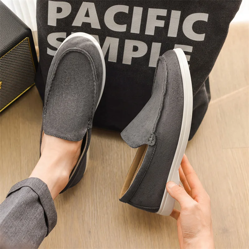 Men's Casual Shoes Suede Leather Loafers Classic British Style Men Shoes Lightweight Soft Moccasins Male Slip on Driving Flats thumbnail 5