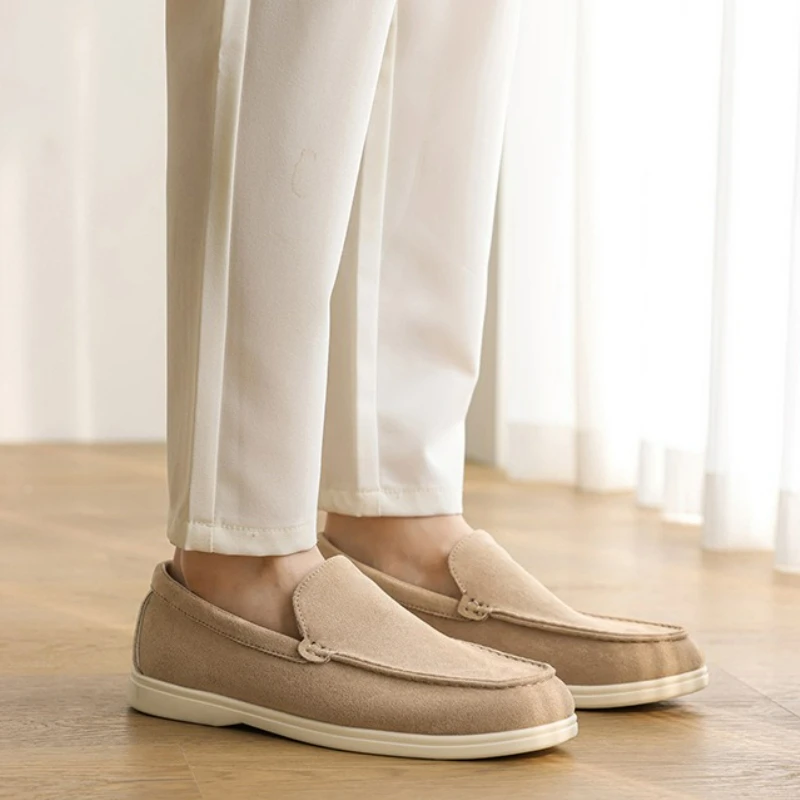 Men's Casual Shoes Suede Leather Loafers Classic British Style Men Shoes Lightweight Soft Moccasins Male Slip on Driving Flats thumbnail 2