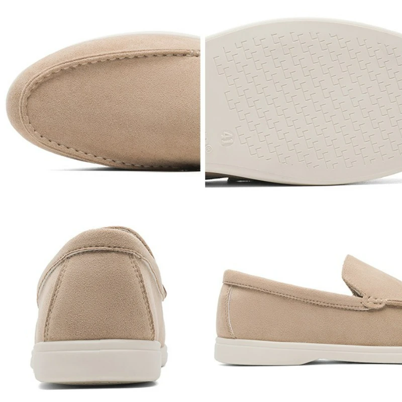 Men's Casual Shoes Suede Leather Loafers Classic British Style Men Shoes Lightweight Soft Moccasins Male Slip on Driving Flats thumbnail 6