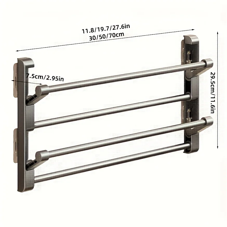 Non perforated wall mounted shoe rack, made of metal material, suitable for home shoe storage thumbnail 3