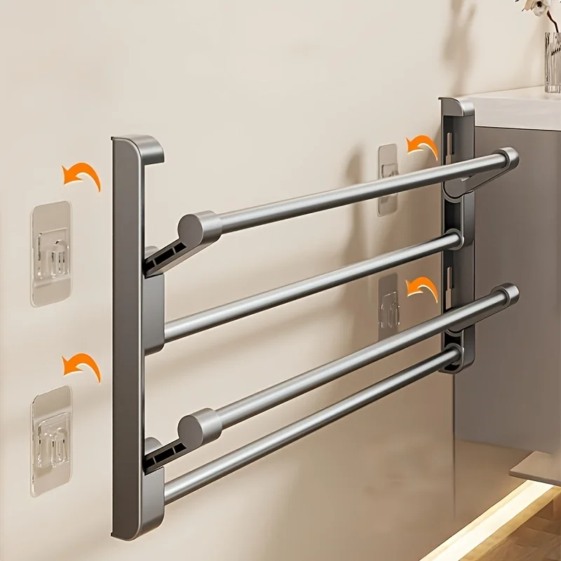 Non perforated wall mounted shoe rack, made of metal material, suitable for home shoe storage thumbnail 4