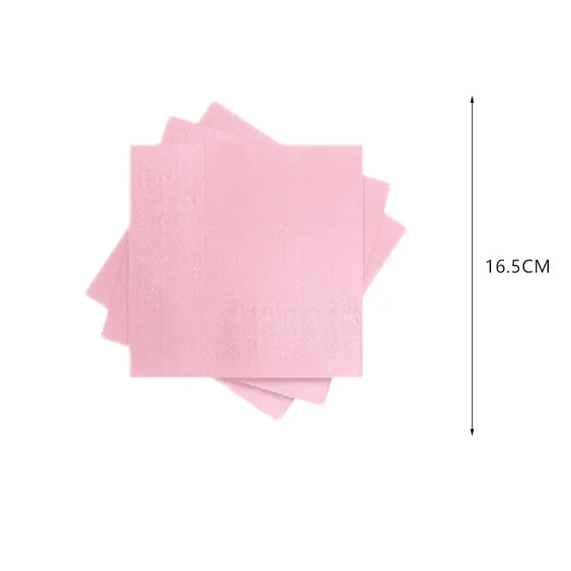 Light Pink Disposable Party Tableware Set Plates Cups Napkins Cutlery Tablecloth for Children Birthday Party Houdehold Supplies thumbnail 4