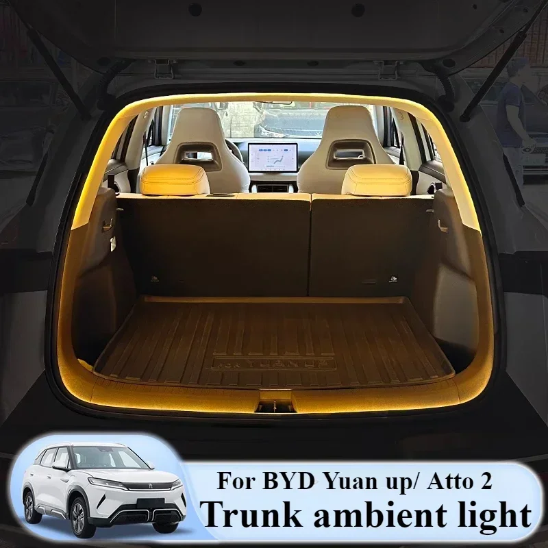 2024-2025 For BYD Yuan UP Trunk Ambient Light Car Accessories Wireless Install Reading Lamp for Interior Decoration Strip