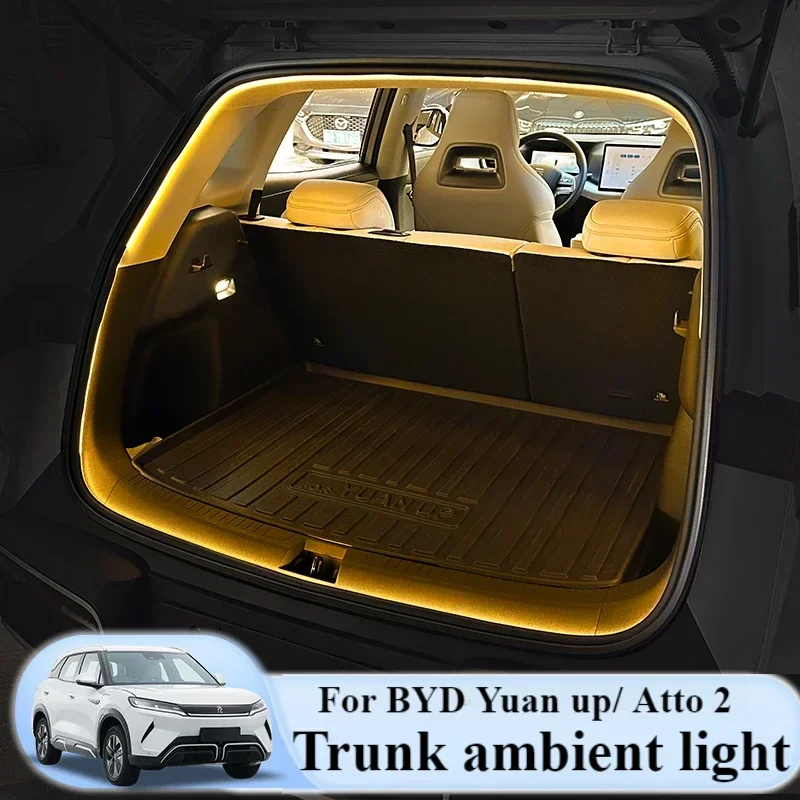 2024-2025 For BYD Yuan UP Trunk Ambient Light Car Accessories Wireless Install Reading Lamp for Interior Decoration Strip thumbnail 6