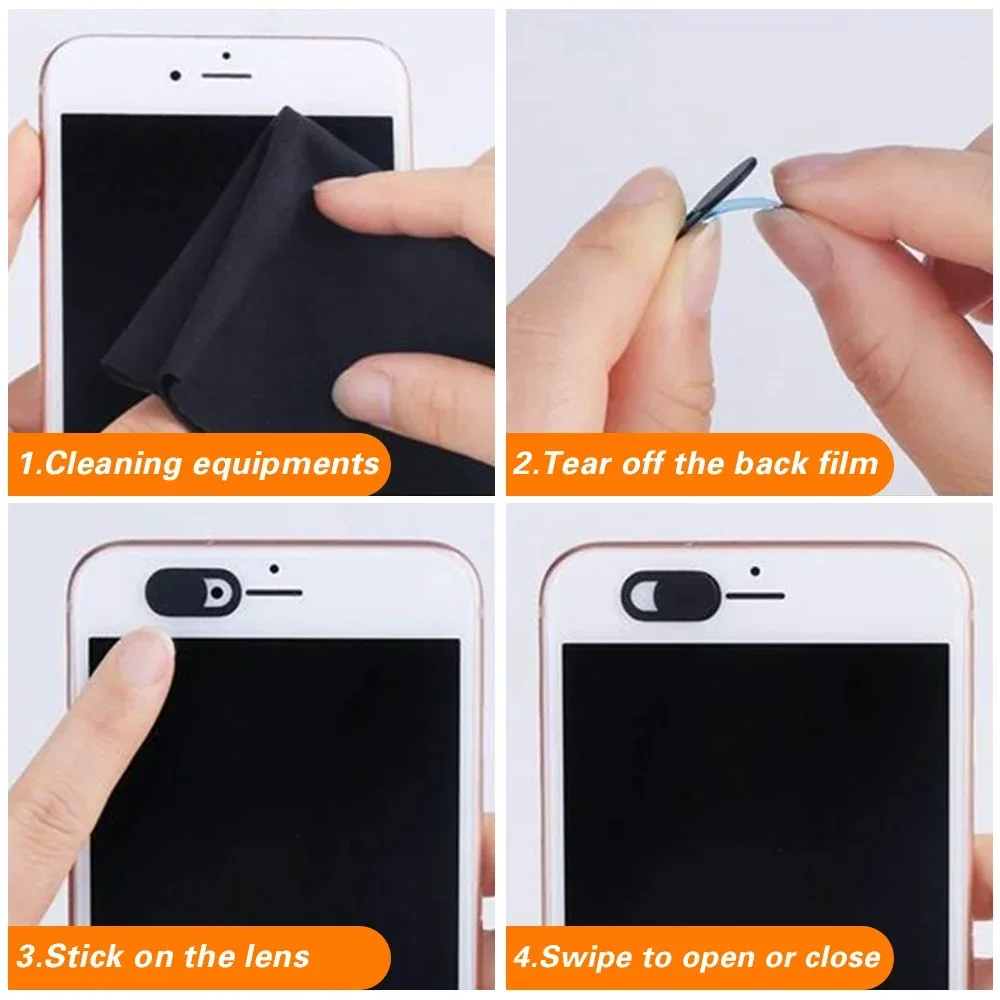 0.03 inch Ultra Thin Laptop Camera Cover for iPhone iPad MacBook Pro Computer Cell Phone Anti-spy Privacy Lens Blocker Slider thumbnail 4
