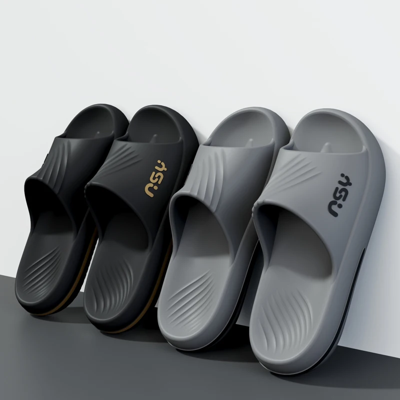 Trendy Men's Platform Slippers Summer Home Shoes EVA Thick bottom Outdoor Soft Non-slip Comfortable Beach Walk Sandals Outdoor thumbnail 2