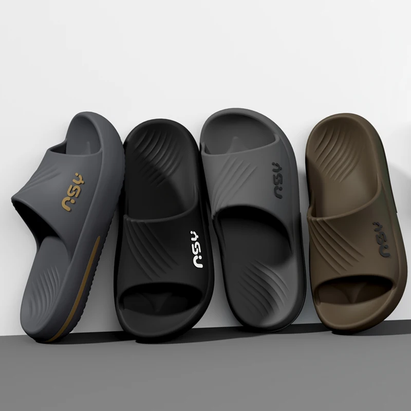 Trendy Men's Platform Slippers Summer Home Shoes EVA Thick bottom Outdoor Soft Non-slip Comfortable Beach Walk Sandals Outdoor thumbnail 5