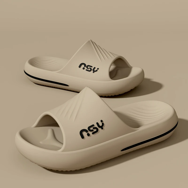 Trendy Men's Platform Slippers Summer Home Shoes EVA Thick bottom Outdoor Soft Non-slip Comfortable Beach Walk Sandals Outdoor thumbnail 6