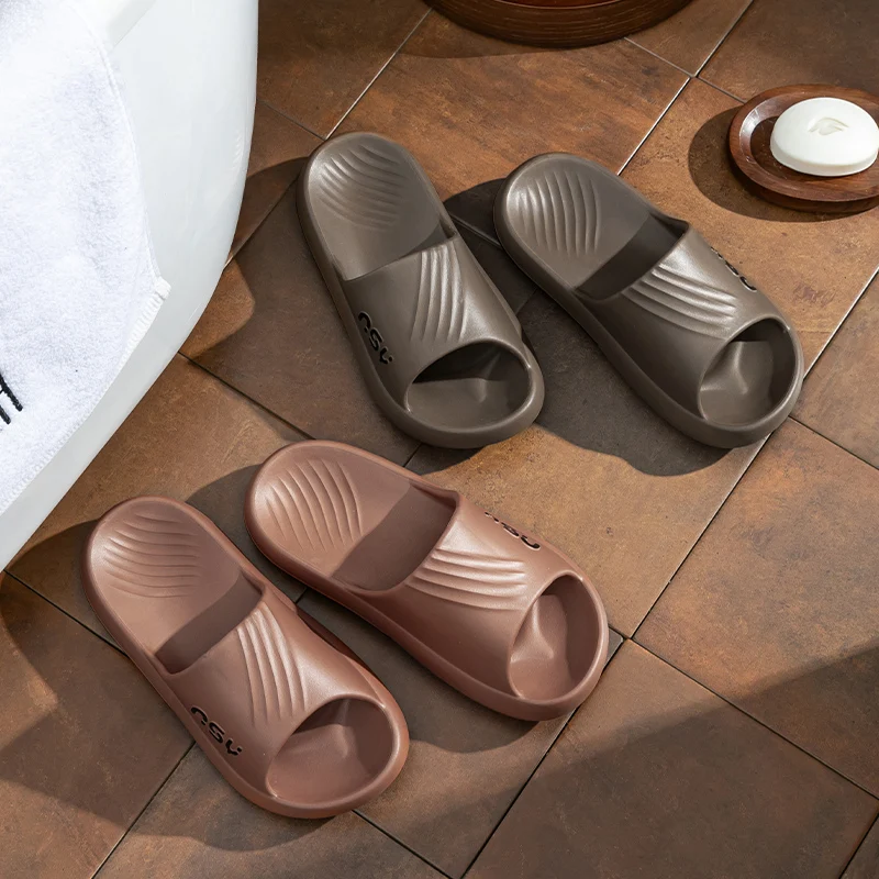 Trendy Men's Platform Slippers Summer Home Shoes EVA Thick bottom Outdoor Soft Non-slip Comfortable Beach Walk Sandals Outdoor thumbnail 4