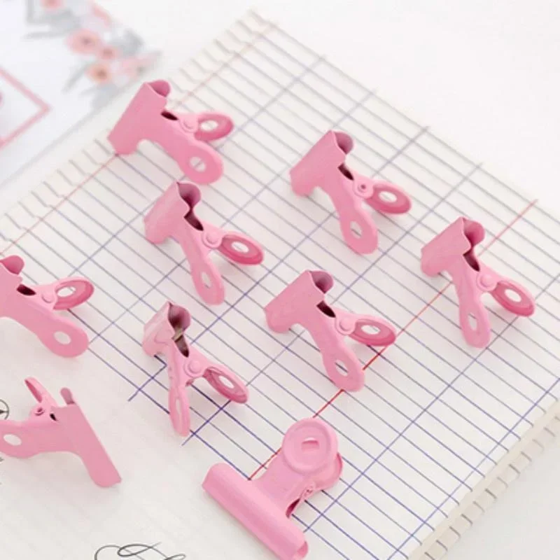 5pcs Random Color Metal Grip Ticket Paper Stationery Clips Office Documents Binder Clip School Student Stationery Supplies 3cm thumbnail 2