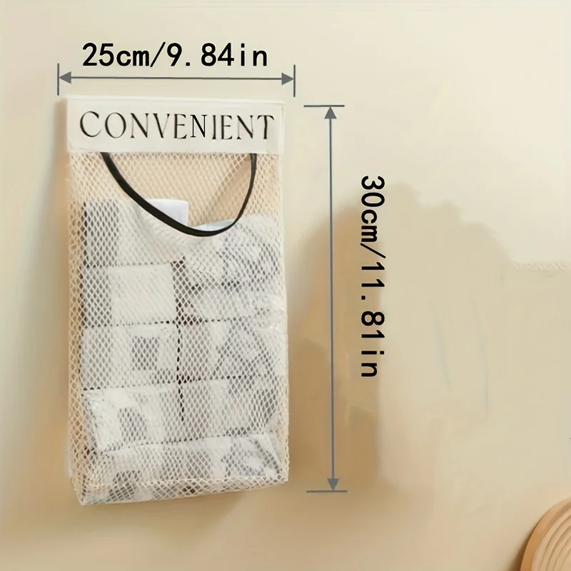 Large-capacity Garbage Bag Holder Hanging Mesh Bags Wall-Mounted Fruit Organizer Storage Tools Net Kitchen Cabinet Accessories thumbnail 6