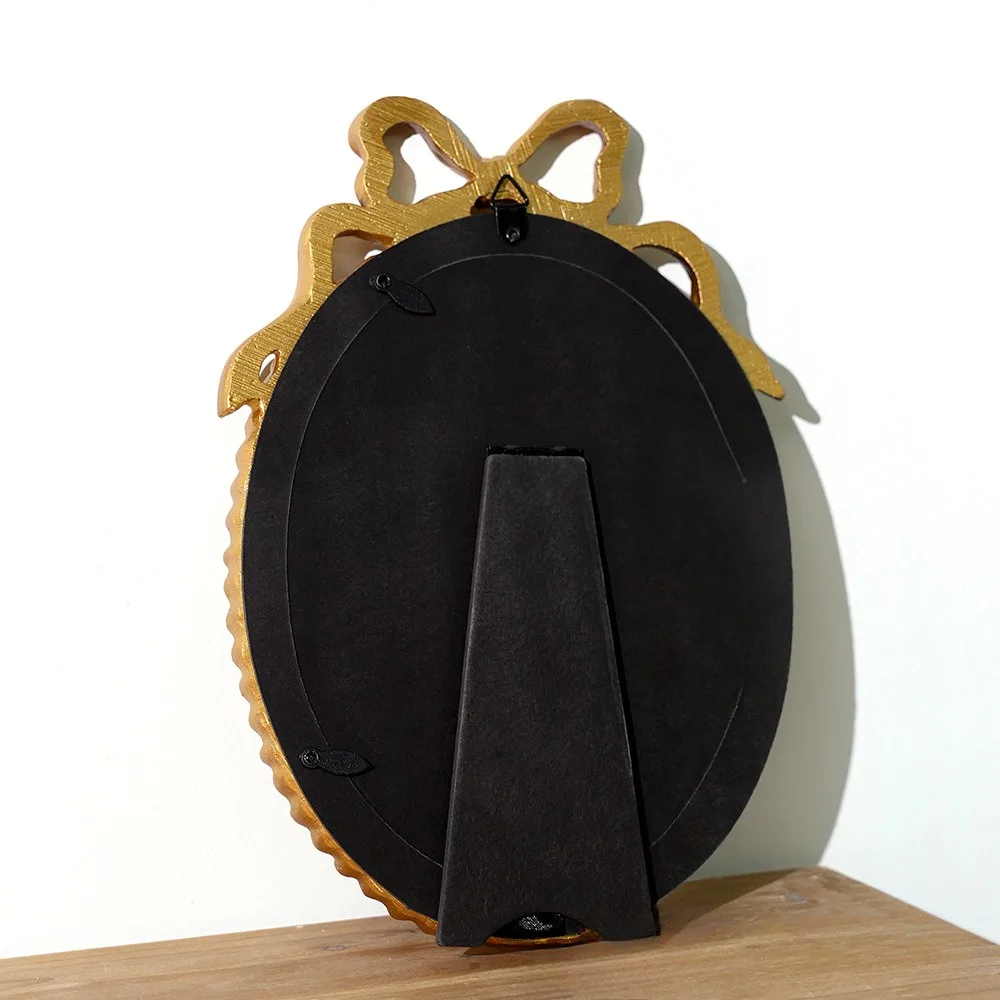 Vintage Oval Picture Frame with Bowknot Photo Frame for Wall Hanging Or Tabletop Ideal for Home Decoration And Wedding Displays thumbnail 5