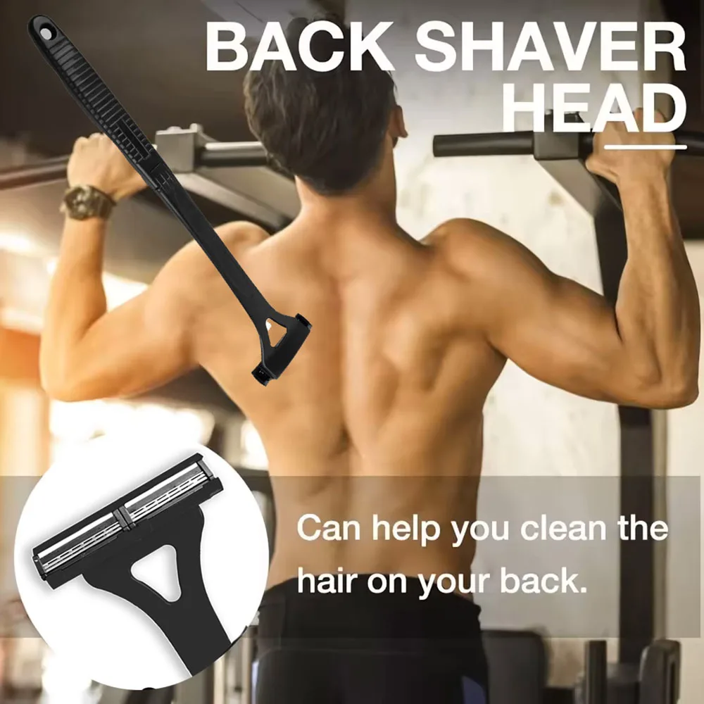 Razor Men Back Shaver Male Machine Hair Shaver Safety Long Handle Foldable Trimmer Body Leg Handle Removal Shaving Razor Tool thumbnail 2