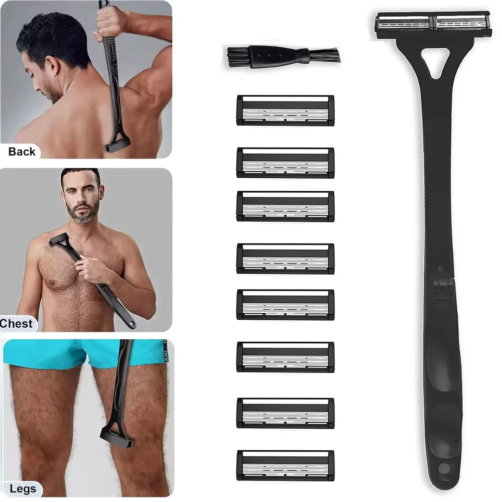 Razor Men Back Shaver Male Machine Hair Shaver Safety Long Handle Foldable Trimmer Body Leg Handle Removal Shaving Razor Tool thumbnail 3