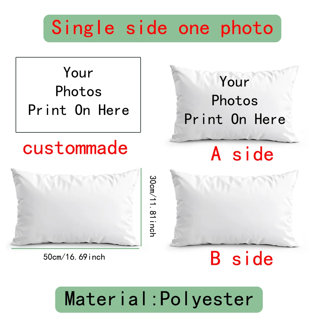 Custom Picture Printed Cushion Cover Pet Personal Life Photos Pillow Cover Custom 100% Polyester Pillowcases In Various Sizes thumbnail 6