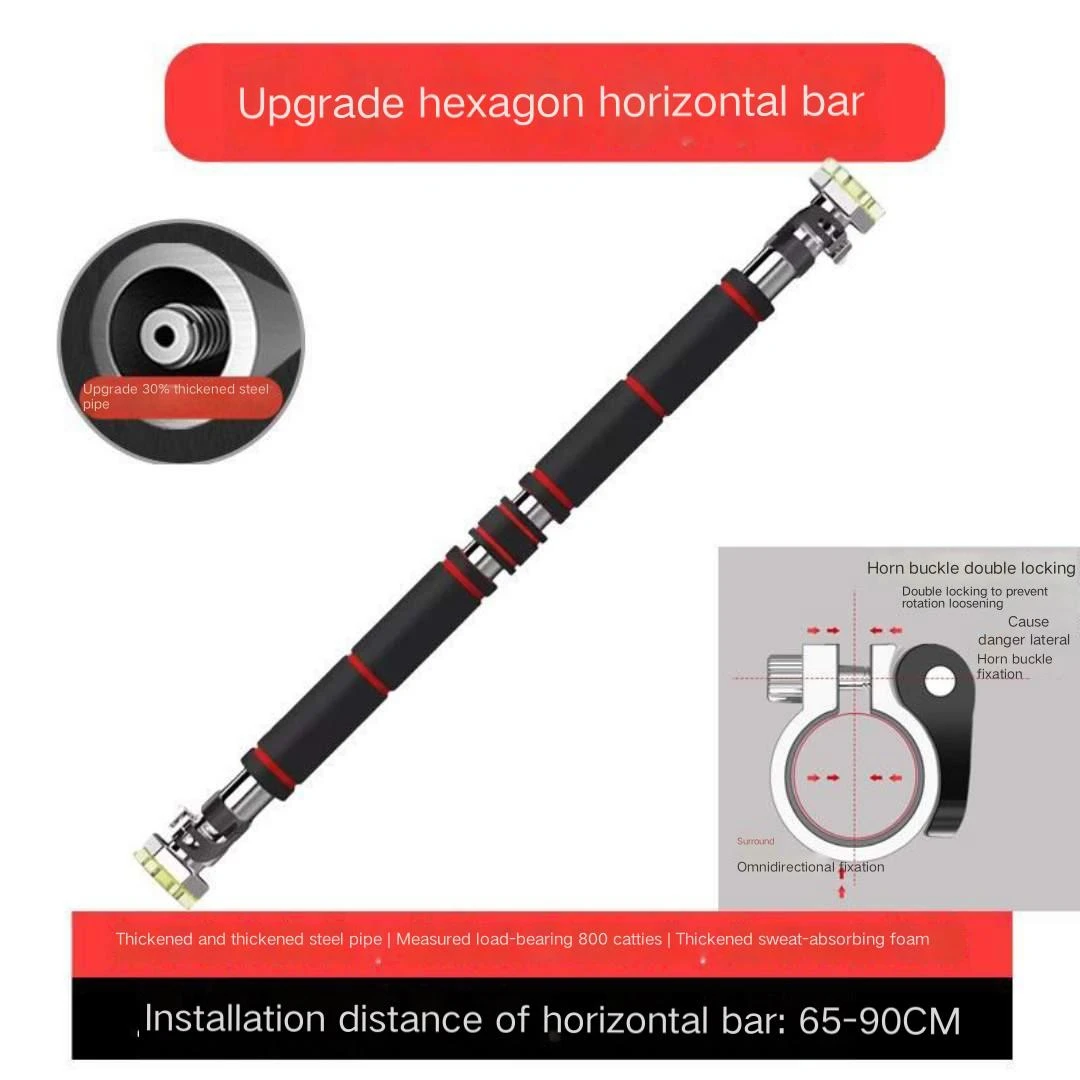 Telescopic Doorway Pull Up Bar Non-Slip Chin-Up Fitness Equipment Adjustable Home Gym Strength Training Heavy Duty For Men Women