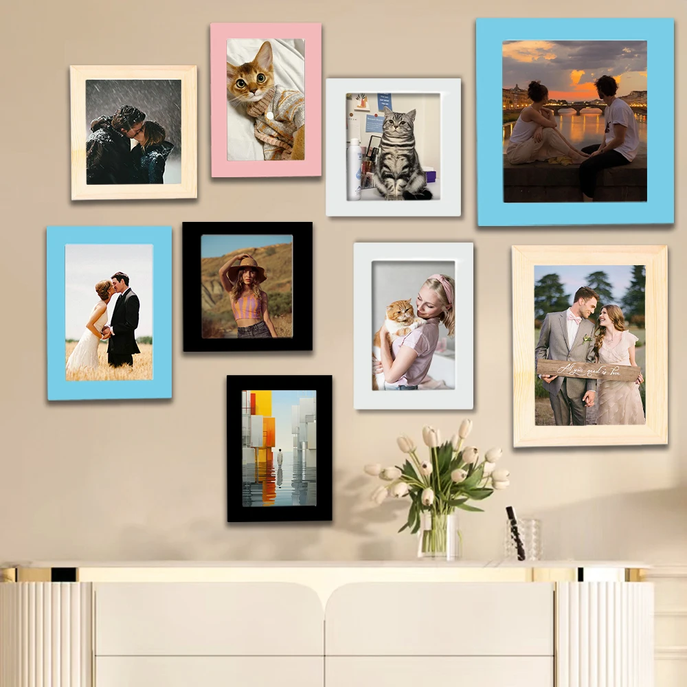 1pc custom photo frame,Multiple size options，Can be wall-mounted picture frames,Personalized commemorative gift，home decorations thumbnail 2