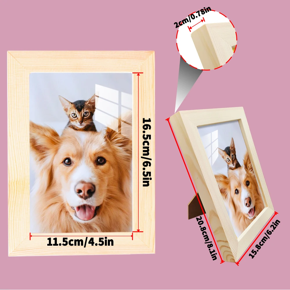 1pc custom photo frame,Multiple size options，Can be wall-mounted picture frames,Personalized commemorative gift，home decorations thumbnail 5