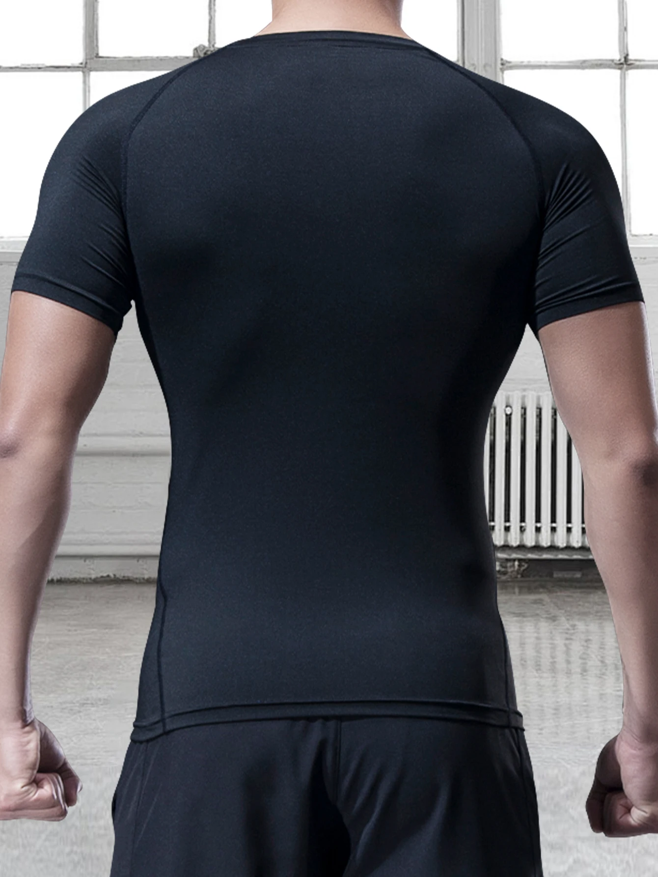 Men's Gym Training T Shirt, Outdoor, Jogging, Running Sportswear, Tight, Stretchy, Breathable Compression Top, Summer thumbnail 4