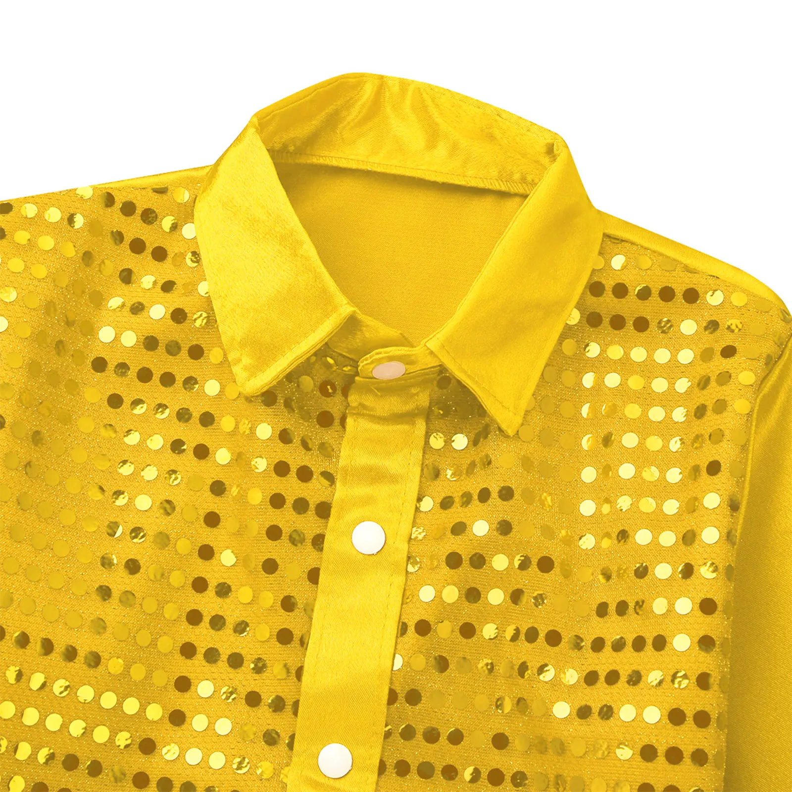 Fashion Boys Hip Hop Jazz Dance Costumes Children Kids Streetdance Outfit Glittery Sequined Outfits L Shirt + Flared Pants thumbnail 6