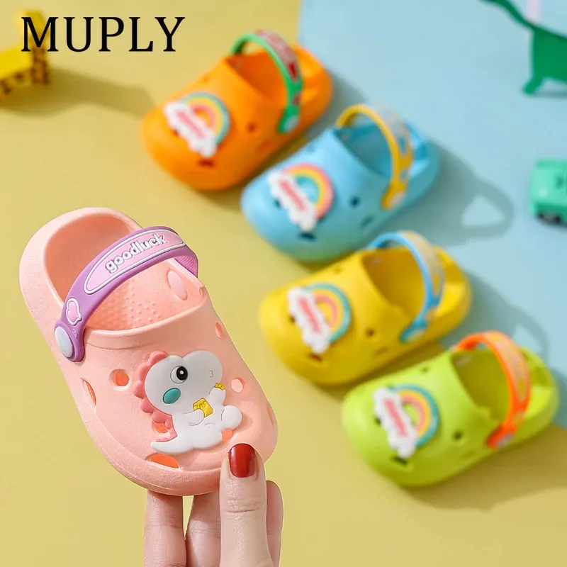 Summer Children Garden Clogs Shoes Boys&Girls Beach Sandal Kids Lightweight Breathable Cute Cartoon Slip Baby Slippers thumbnail 4