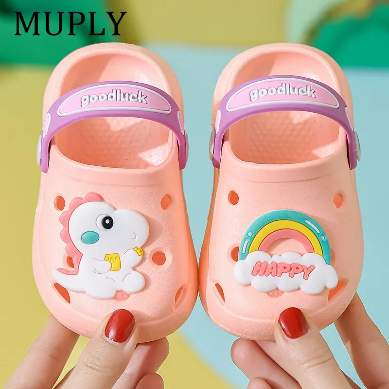 Summer Children Garden Clogs Shoes Boys&Girls Beach Sandal Kids Lightweight Breathable Cute Cartoon Slip Baby Slippers thumbnail 2
