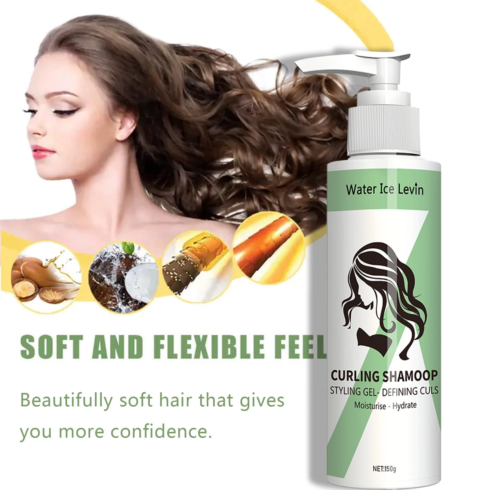 Shampooing pour cheveux normaux - conditionneur neutre, 150 g hydratant stretch curl thumbnail 4