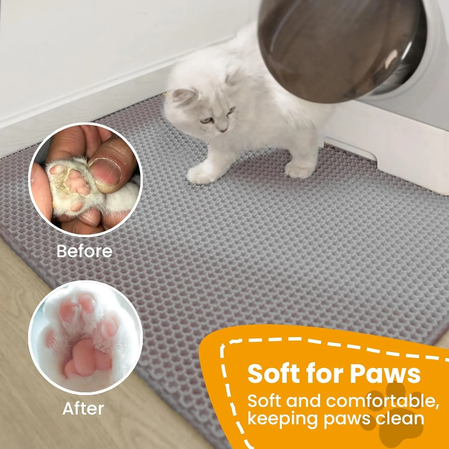 Cat Litter Mat Double Layer Pet Non Slip Big Pet Litter Box Filter MatWear Resistant Waterproof Anti-slip Cat Litter Mat thumbnail 6