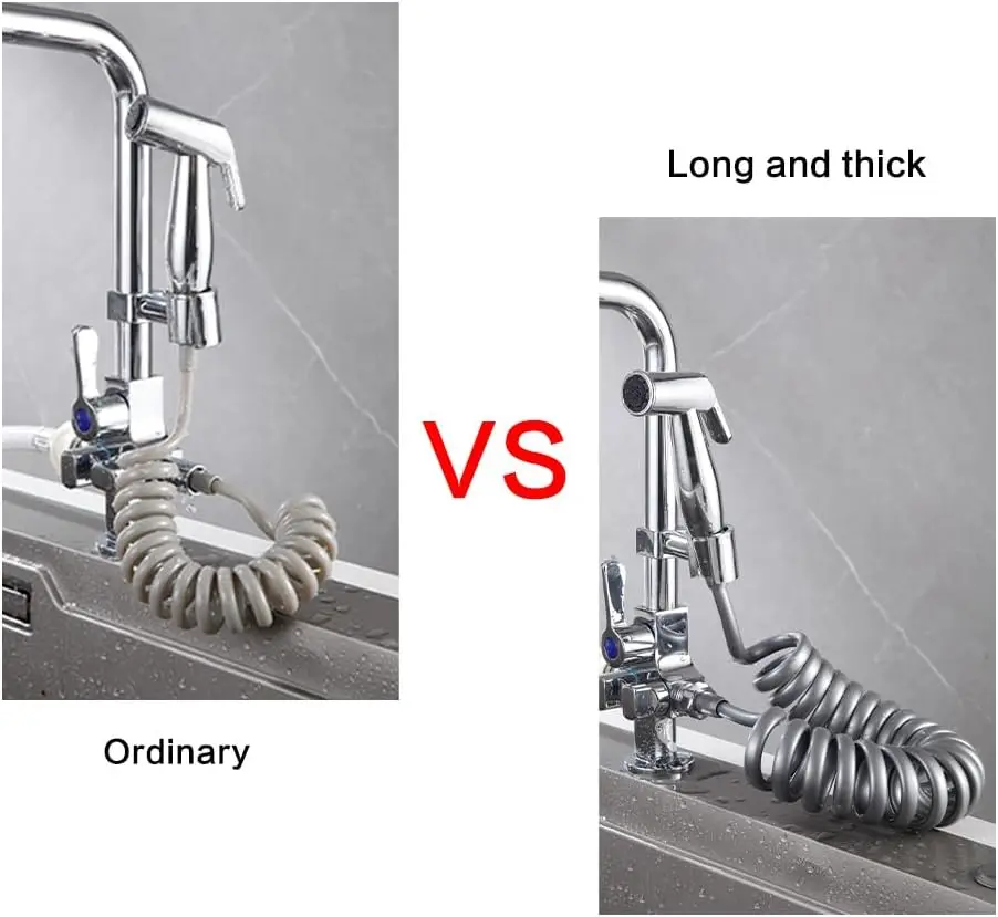 New 1.5/2/3/5M Spring Flexible Retractable Hose Shower Head Toilet Bidet Water Pipe Plumbing Bath Spiral Flexible Shower Hose thumbnail 5