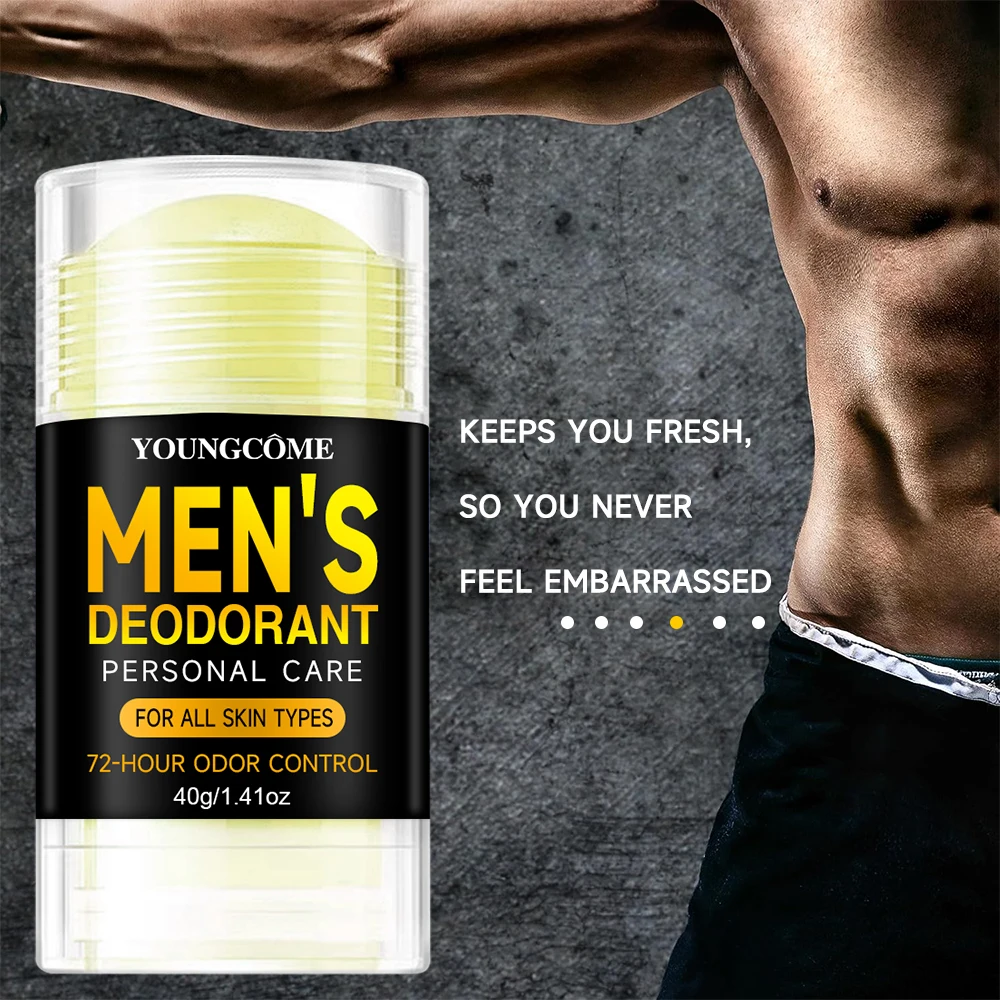 Men Sandalwood Deodorant Stick Anti Sweating Keep Drying Lasting Fragrance Remove Armpit Odor Underarm Refresh Sticks Refresh thumbnail 6