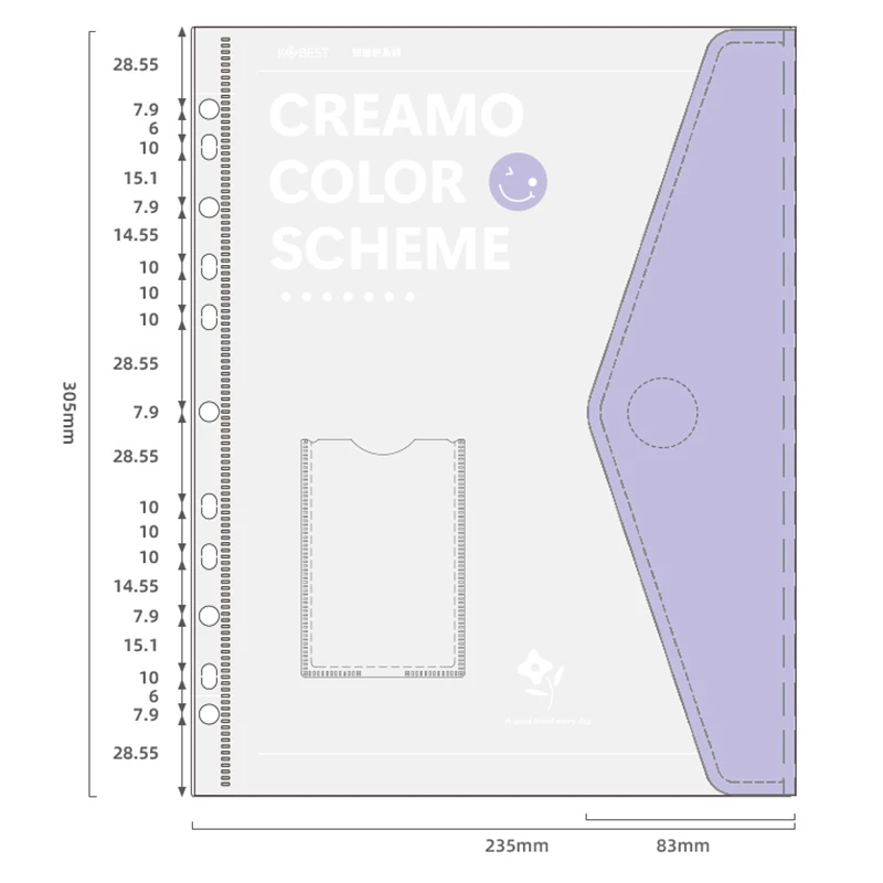 A4 Ring Binder 4-Hole Student Exam File Holder, Office Document Organizer with Detachable & Replaceable Inserts thumbnail 5