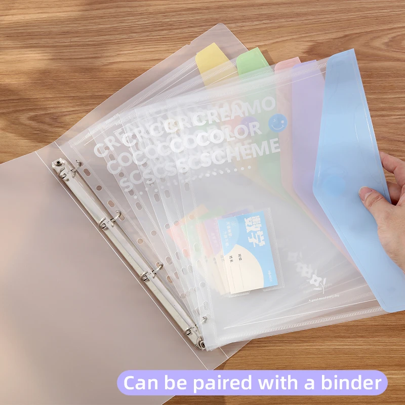 A4 Ring Binder 4-Hole Student Exam File Holder, Office Document Organizer with Detachable & Replaceable Inserts thumbnail 2