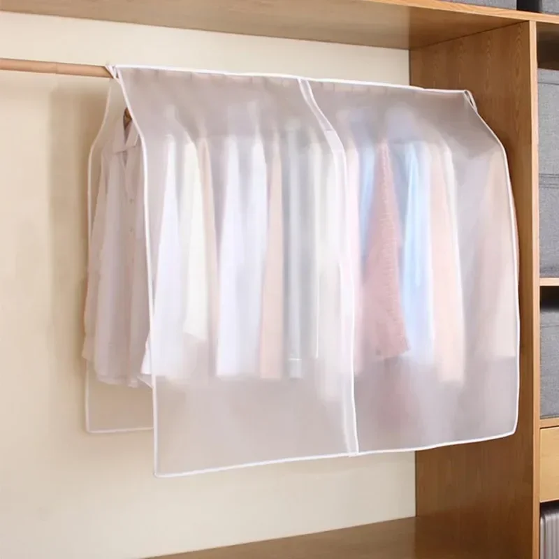 1pc Household Clothing Dust-proof Cover Translucent Dust-proof Clothing Cover Wardrobe Storage Suit Hanging Bag Dust-proof Bag thumbnail 5