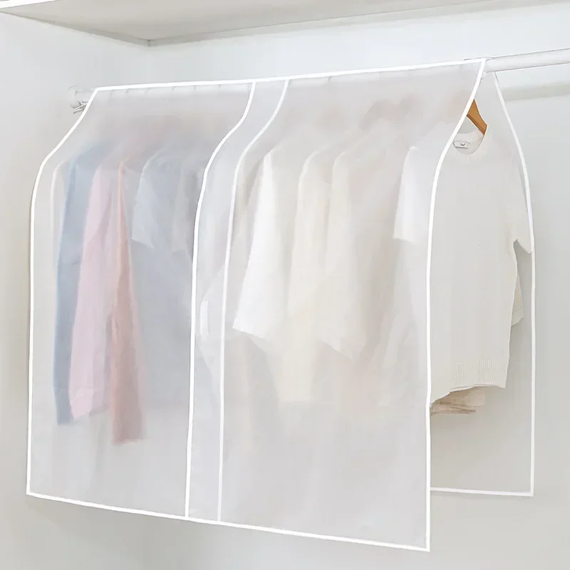 1pc Household Clothing Dust-proof Cover Translucent Dust-proof Clothing Cover Wardrobe Storage Suit Hanging Bag Dust-proof Bag thumbnail 6