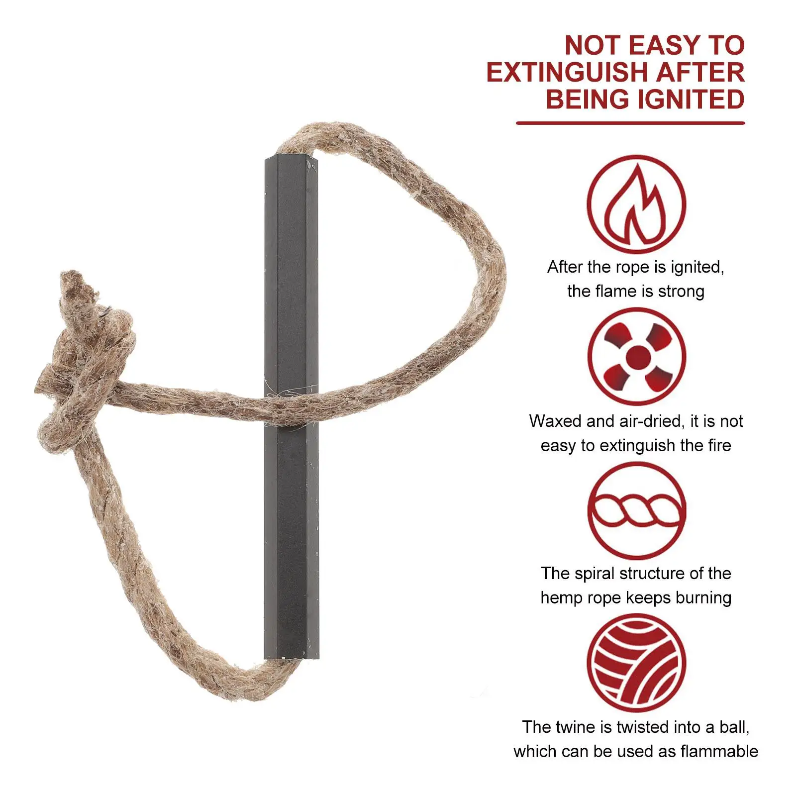 3 Pcs Beeswax Rope Flame Outdoor Camping Fire Starter Survival Wick Cord Windproof Burning Fuel Emergency Gear For thumbnail 5
