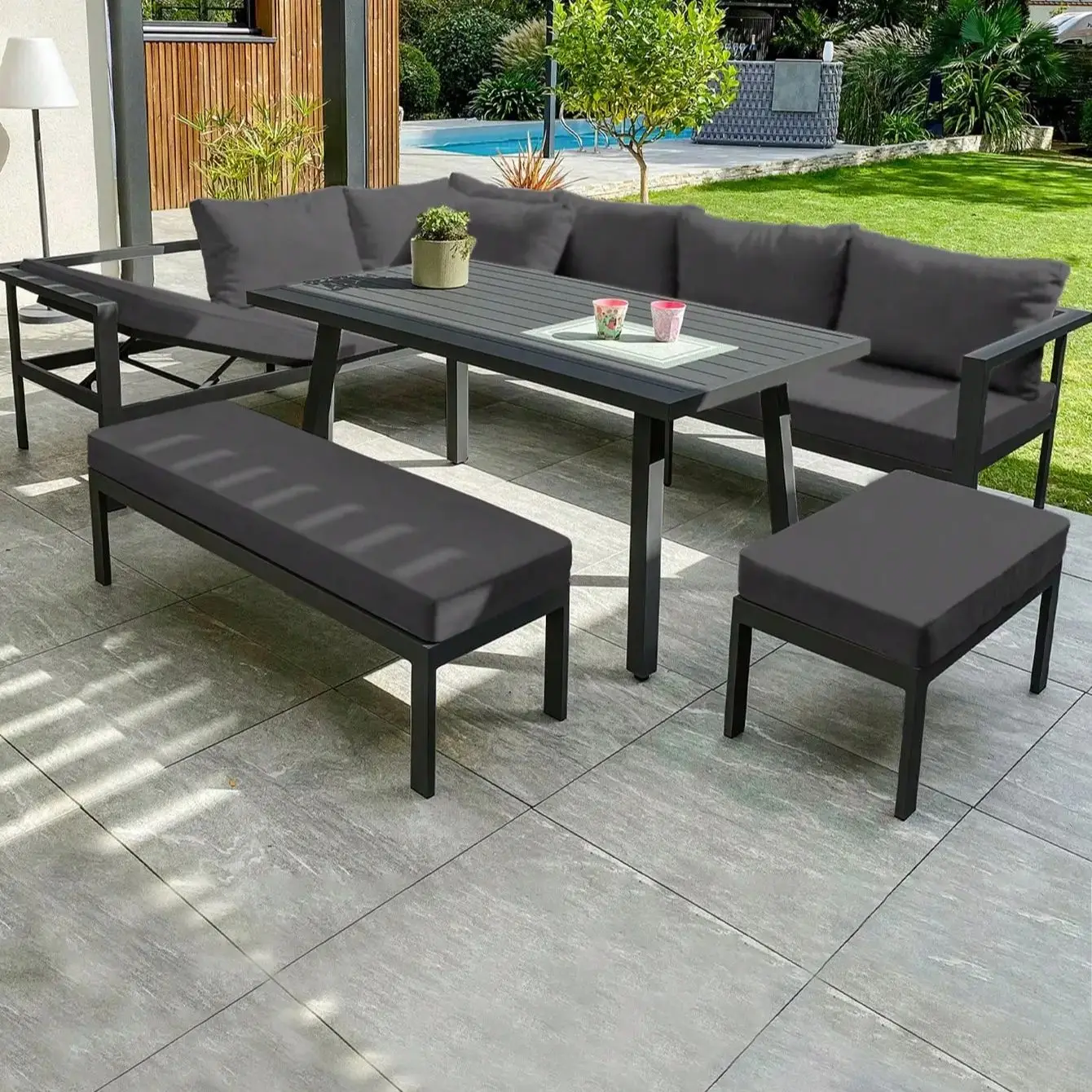 Outdoor Tropical Print Sofa Cushion Covers - Non-Slip Furniture Protectors, Replacement for Individual Seat Cushions thumbnail 5